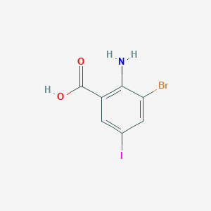 molecular formula C7H5BrINO2 B3039316 2-Amino-3-bromo-5-iodobenzoic acid CAS No. 101421-33-4