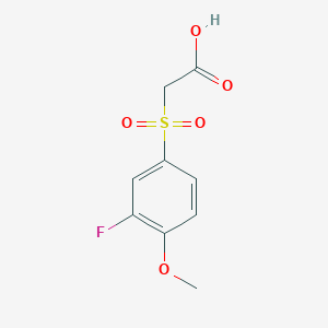 molecular formula C9H9FO5S B3039318 [(3-Fluoro-4-methoxyphenyl)sulphonyl]acetic acid CAS No. 1015558-63-0