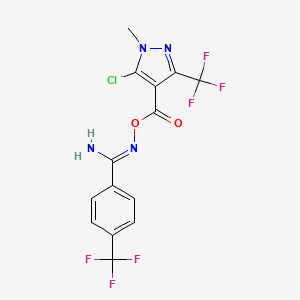 O1-{[5-chloro-1-methyl-3-(trifluoromethyl)-1H-pyrazol-4-yl]carbonyl}-4-(trifluoromethyl)benzene-1-carbohydroximamide