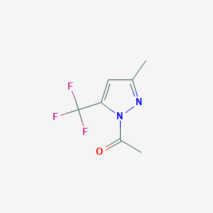 molecular formula C7H7F3N2O B3039336 1-Acetyl-3-methyl-5-(trifluoromethyl)-1H-pyrazole CAS No. 1017793-62-2