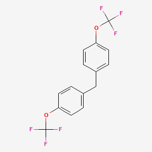 molecular formula C15H10F6O2 B3039352 1-(Trifluoromethoxy)-4-[4-(trifluoromethoxy)benzyl]benzene CAS No. 101855-89-4