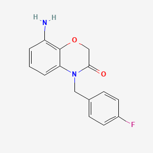 molecular formula C15H13FN2O2 B3039354 8-Amino-4-(4-fluorobenzyl)-2H-1,4-benzoxazin-3(4H)-one CAS No. 1018570-68-7