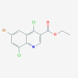 molecular formula C12H8BrCl2NO2 B3039359 Ethyl 6-bromo-4,8-dichloroquinoline-3-carboxylate CAS No. 1019396-10-1