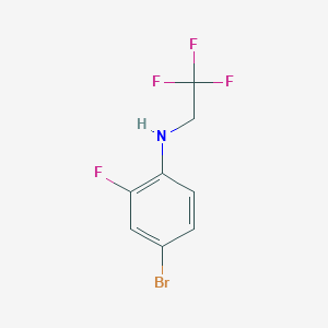 molecular formula C8H6BrF4N B3039362 4-bromo-2-fluoro-N-(2,2,2-trifluoroethyl)aniline CAS No. 1021125-31-4