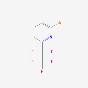 molecular formula C7H3BrF5N B3039368 2-Bromo-6-pentafluoroethyl-pyridine CAS No. 1026345-94-7