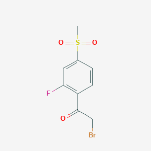 molecular formula C9H8BrFO3S B3039371 2-Fluoro-4-(methylsulphonyl)phenacyl bromide CAS No. 1026703-78-5