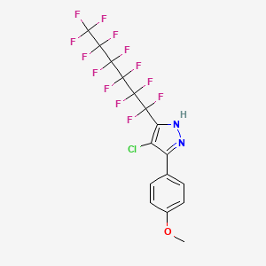 4-chloro-3-(4-methoxyphenyl)-5-(1,1,2,2,3,3,4,4,5,5,6,6,6-tridecafluorohexyl)-1H-pyrazole