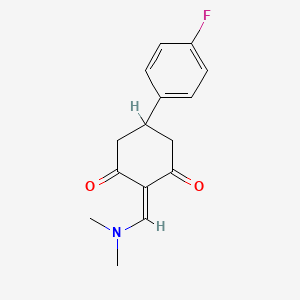 molecular formula C15H16FNO2 B3039390 2-[(Dimethylamino)methylene]-5-(4-fluorophenyl)-1,3-cyclohexanedione CAS No. 1030419-83-0