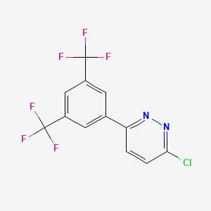 molecular formula C12H5ClF6N2 B3039394 6-[3,5-Bis(trifluoromethyl)phenyl]-3-chloropyridazine CAS No. 1031928-92-3