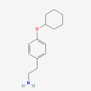 molecular formula C14H21NO B3039414 2-[4-(Cyclohexyloxy)phenyl]ethylamine CAS No. 1042579-53-2