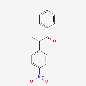 molecular formula C15H13NO3 B3039432 2-(4-硝基苯基)-1-苯基丙烷-1-酮 CAS No. 105590-46-3