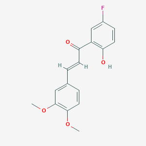 molecular formula C17H15FO4 B3039433 3-(3,4-Dimethoxyphenyl)-1-(5-fluoro-2-hydroxyphenyl)prop-2-en-1-one CAS No. 1056442-56-8