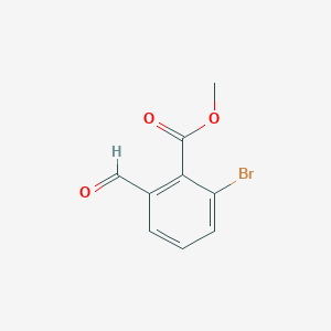 molecular formula C9H7BrO3 B3039435 Methyl 2-bromo-6-formylbenzoate CAS No. 1056950-89-0