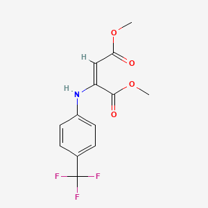 molecular formula C13H12F3NO4 B3039442 dimethyl (E)-2-[4-(trifluoromethyl)anilino]but-2-enedioate CAS No. 106509-84-6