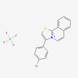 molecular formula C17H11BBrF4NS B3039452 3-(4-Bromophenyl)[1,3]thiazolo[2,3-a]isoquinolin-4-ium tetrafluoroborate CAS No. 107454-04-6