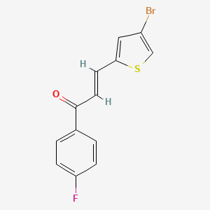 molecular formula C13H8BrFOS B3039461 3-(4-Bromo-2-thienyl)-1-(4-fluorophenyl)prop-2-en-1-one CAS No. 1082708-51-7