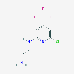 molecular formula C8H9ClF3N3 B3039467 N'-[6-chloro-4-(trifluoromethyl)-2-pyridyl]ethane-1,2-diamine CAS No. 1089330-39-1