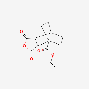 molecular formula C13H16O5 B3039468 Ethyl 3,5-dioxo-4-oxatricyclo[5.2.2.02,6]undecane-1-carboxylate CAS No. 108950-31-8