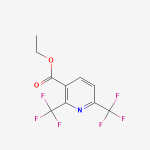molecular formula C10H7F6NO2 B3039477 2,6-Bis-trifluoromethyl-nicotinic acid ethyl ester CAS No. 1095211-28-1