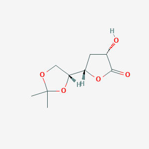 molecular formula C9H14O5 B3039491 D-arabino-Hexonic acid, 3-deoxy-5,6-O-(1-methylethylidene)-, |A-lactone CAS No. 110995-49-8