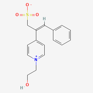 molecular formula C16H17NO4S B3039495 2-[1-(2-Hydroxyethyl)pyridinium-4-yl]-3-phenylprop-2-ene-1-sulfonate CAS No. 111260-18-5