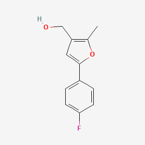 molecular formula C12H11FO2 B3039498 [5-(4-Fluorophenyl)-2-methylfuran-3-yl]methanol CAS No. 111787-93-0