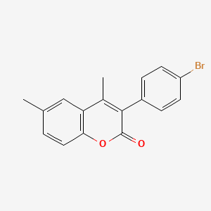 molecular formula C17H13BrO2 B3039499 3-(4-Bromophenyl)-4,6-dimethylchromen-2-one CAS No. 112030-36-1