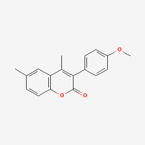 molecular formula C18H16O3 B3039501 3-(4-Methoxyphenyl)-4,6-dimethylchromen-2-one CAS No. 112030-40-7