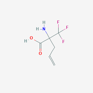 molecular formula C6H8F3NO2 B3039513 2-amino-2-(trifluoromethyl)pent-4-enoic Acid CAS No. 114490-94-7