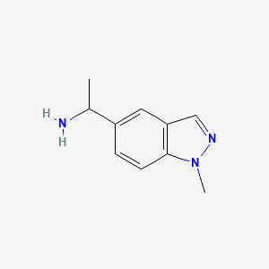 molecular formula C10H13N3 B3039522 5-(1-Aminoethyl)-1-methyl-1H-indazole CAS No. 1159511-35-9