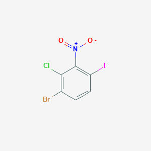 molecular formula C6H2BrClINO2 B3039526 2-Chloro-3-bromo-6-iodonitrobenzene CAS No. 1160574-47-9