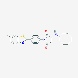 molecular formula C26H29N3O2S B303953 3-(Cyclooctylamino)-1-[4-(6-methyl-1,3-benzothiazol-2-yl)phenyl]-2,5-pyrrolidinedione 