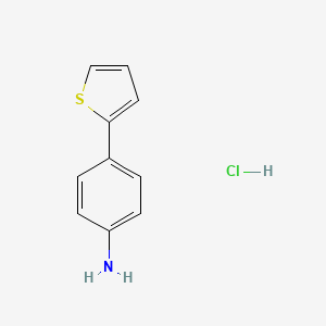 molecular formula C10H10ClNS B3039534 4-(Thiophen-2-yl)aniline hydrochloride CAS No. 1172363-16-4