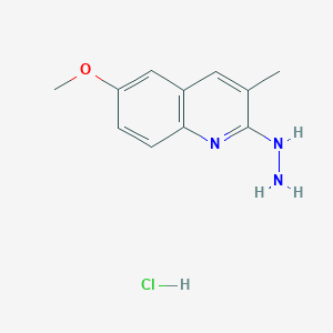 molecular formula C11H14ClN3O B3039535 2-肼基-6-甲氧基-3-甲基喹啉盐酸盐 CAS No. 1172797-89-5