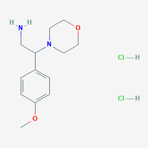 molecular formula C13H22Cl2N2O2 B3039536 2-(4-甲氧基苯基)-2-吗啉-4-基乙胺 2hcl CAS No. 1172916-46-9