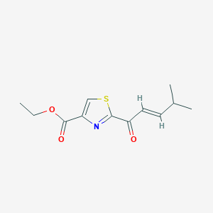 molecular formula C12H15NO3S B3039538 Ethyl 2-(4-methylpent-2-enoyl)thiazole-4-carboxylate CAS No. 1173162-51-0
