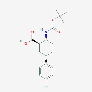 cis-2-tert-Butoxycarbonylamino-trans-5-(4-chlorophenyl)-cyclohexanecarboxylic acid
