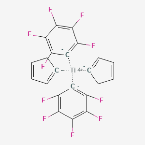 molecular formula C22H10F10Ti B3039567 Bis(cyclopentadienyl)-bis(pentafluorophenyl)titanium CAS No. 120359-27-5