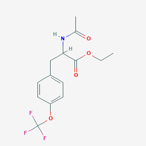 molecular formula C14H16F3NO4 B3039577 N-Acetyl-DL-(4-trifluoromethoxy)phenylalanine ethyl ester CAS No. 1207894-55-0
