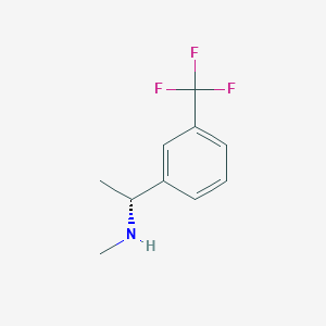 molecular formula C10H12F3N B3039589 (1R)-N-甲基-1-[3-(三氟甲基)苯基]乙胺 CAS No. 1212101-09-1