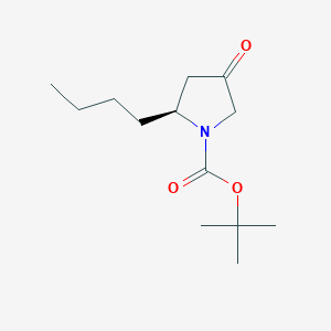 molecular formula C13H23NO3 B3039590 tert-Butyl (2S)-2-Butyl-4-oxopyrrolidine-1-carboxylate CAS No. 1212104-70-5