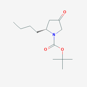 molecular formula C13H23NO3 B3039591 tert-Butyl (2R)-2-butyl-4-oxopyrrolidine-1-carboxylate CAS No. 1212149-17-1