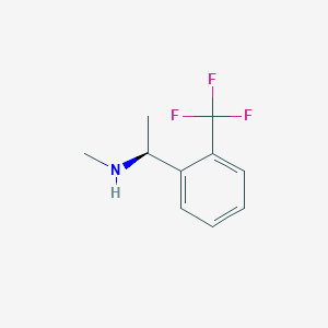 molecular formula C10H12F3N B3039594 (1S)-N-Methyl-1-[2-(trifluoromethyl)phenyl]ethylamine CAS No. 1212332-00-7