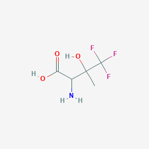 molecular formula C5H8F3NO3 B3039600 2-Amino-4,4,4-trifluoro-3-hydroxy-3-methylbutanoic acid CAS No. 1214046-20-4