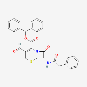 molecular formula C29H24N2O5S B3039602 Benzhydryl 3-formyl-6-oxo-7-[(2-phenylacetyl)amino]-7,7a-dihydro-2H,6H-azeto[2,1-b][1,3]thiazine-4-carboxylate CAS No. 1214226-58-0