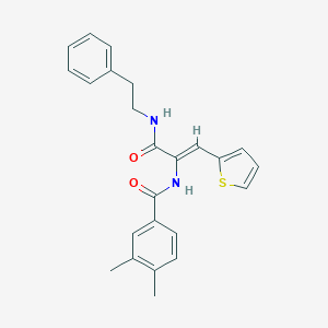 molecular formula C24H24N2O2S B303961 3,4-dimethyl-N-[1-{[(2-phenylethyl)amino]carbonyl}-2-(2-thienyl)vinyl]benzamide 