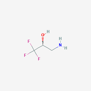 molecular formula C3H6F3NO B3039610 (2R)-3-amino-1,1,1-trifluoropropan-2-ol CAS No. 1217730-60-3