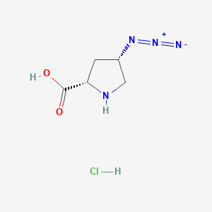 molecular formula C5H9ClN4O2 B3039611 (2S,4S)-4-azidopyrrolidine-2-carboxylic acid hydrochloride CAS No. 1217823-31-8