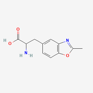 molecular formula C11H12N2O3 B3039612 2-Amino-3-(2-methyl-1,3-benzoxazol-5-yl)propanoic acid CAS No. 1220953-94-5