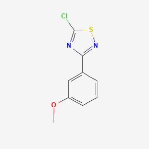 molecular formula C9H7ClN2OS B3039614 5-Chloro-3-(3-methoxyphenyl)-1,2,4-thiadiazole CAS No. 1221341-41-8